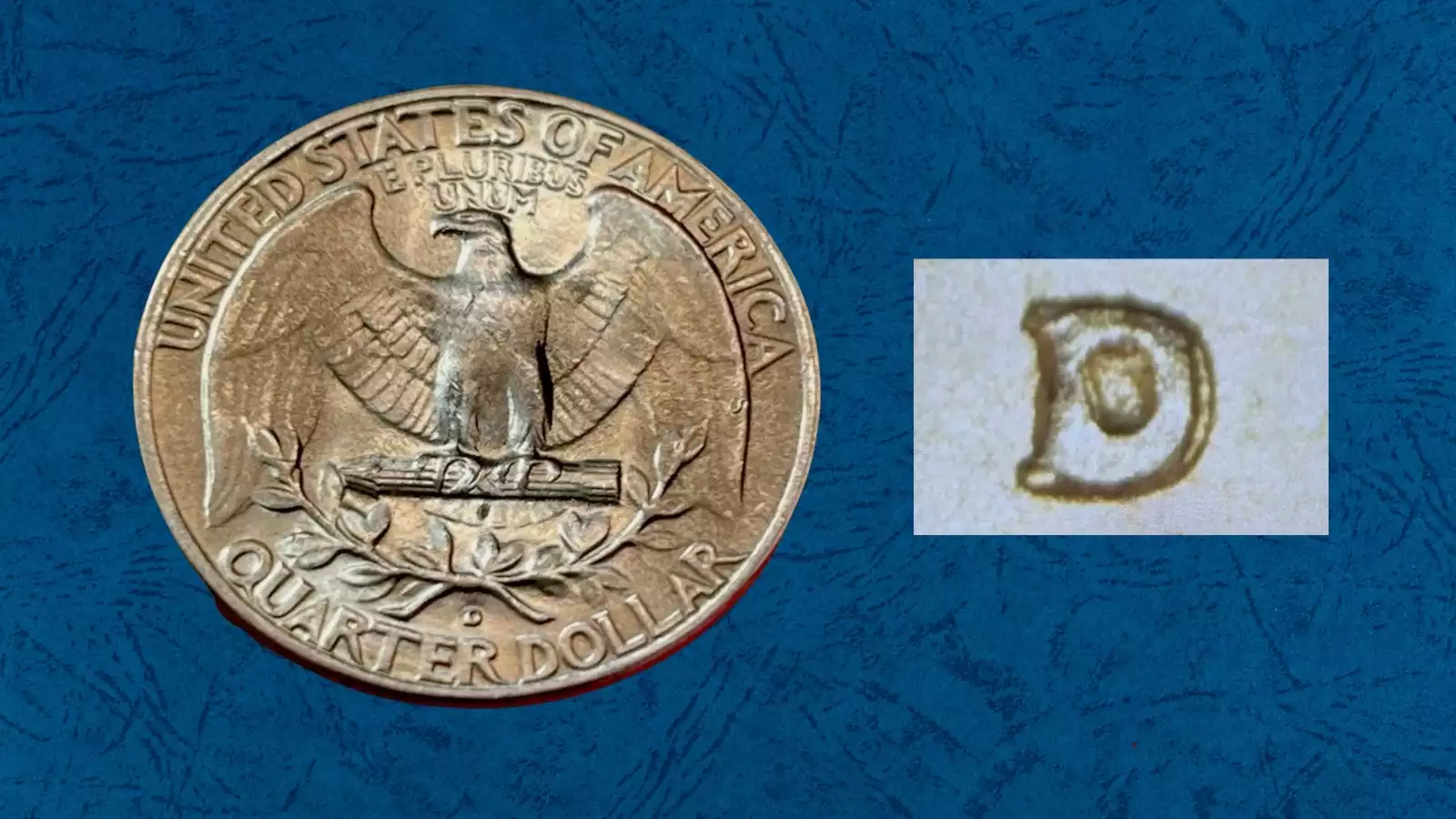 1948-D/D Repunched Mint Mark close-up showing the secondary offset D impression under magnification